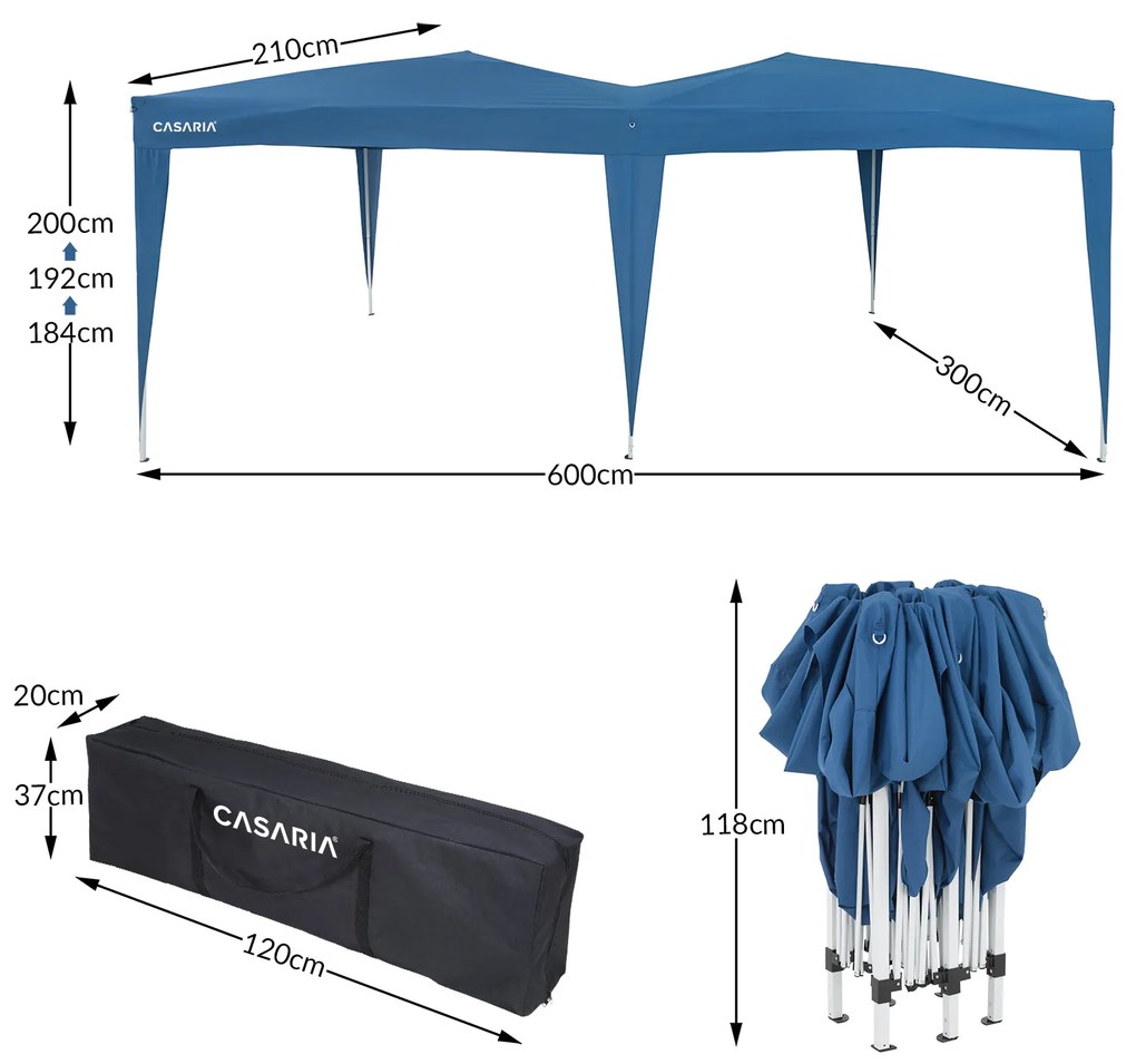 Deuba Foisor de gradina 3x6 m - albastru