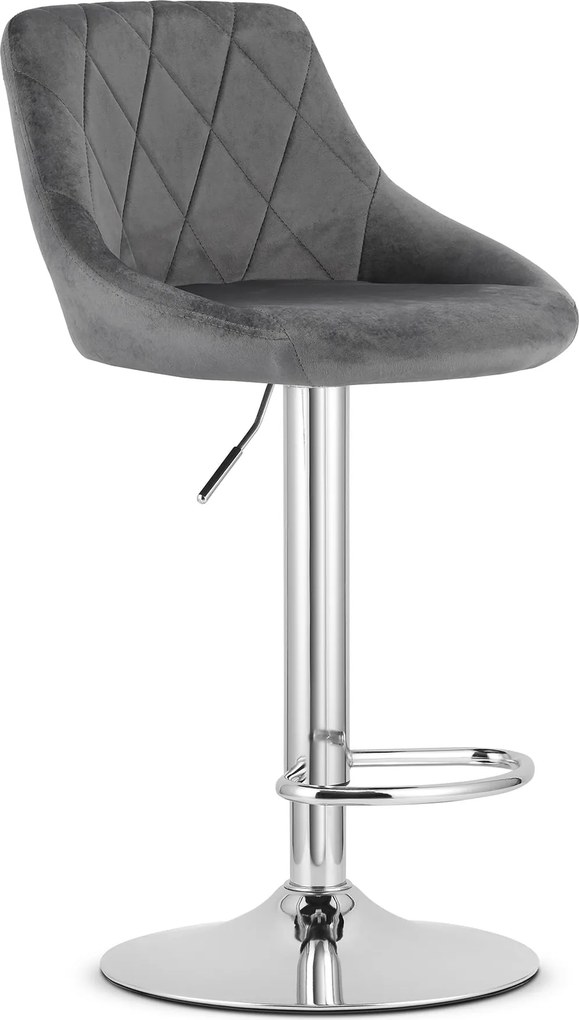 Reducere Scaun de bar gri VELVET KAST II. calitate.