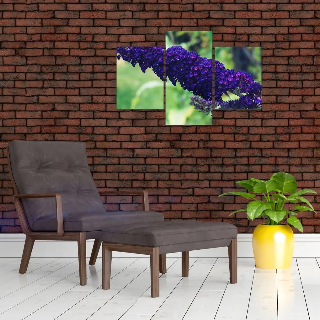 Tablou cu floare albastră (90x60 cm)