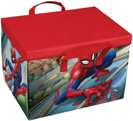Cutie pentru depozitare jucarii 2 in 1, Spiderman Play Rosu, L41xl31xH28 cm