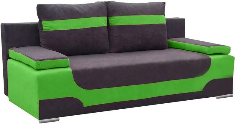 Canapea extensibilă Area Grey Green, 90x92x200 cm, spuma/ lemn/ plastic/ poliester, gri/ roz