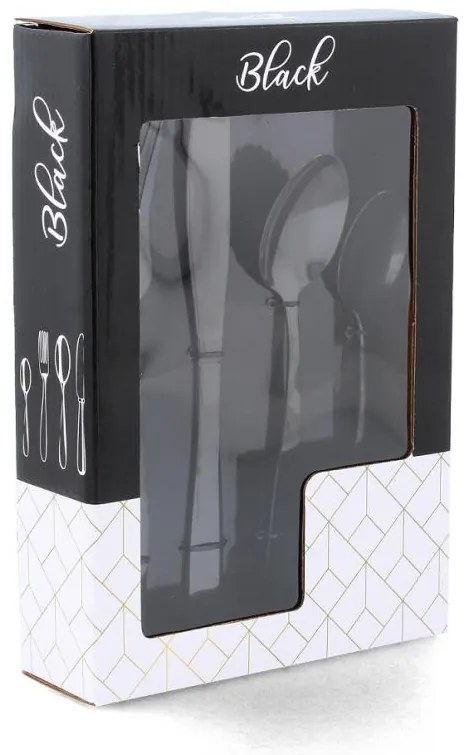 ShopJK SET DE TACIMURI INOX PENTRU 6 PERSOANE - NEGRU
