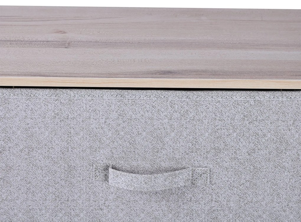 Homcom Mobila Container cu 4 Sertare din Lin Panou Sasiu in Otel Vopsea Praf Raft Superior in MDF Max:25 kg 45x30x92cm