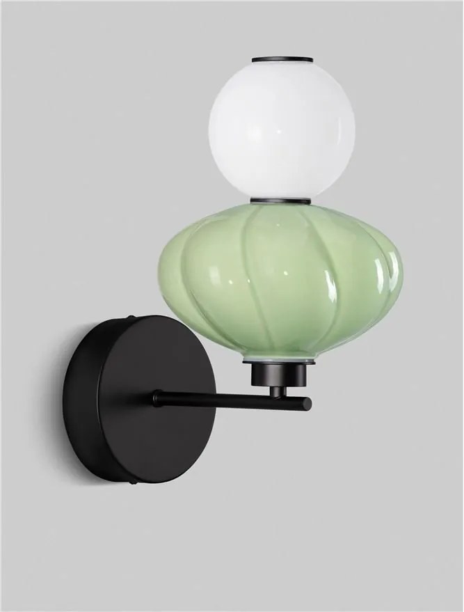 Aplica de perete LED decorativa ceramica Alb, Verde, ONETA