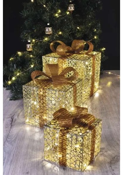 Decorațiune LED de Crăciun 72xLED/1,35W/230V aurie