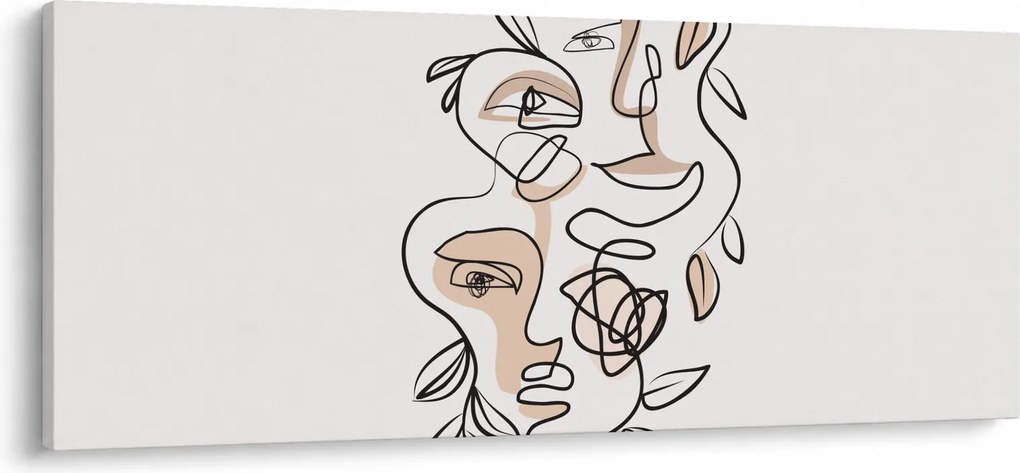 Tablou - Line art facials (120x50 cm)