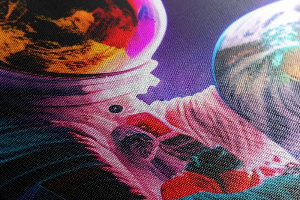 Tablou astronaut într-o misiune ale universului