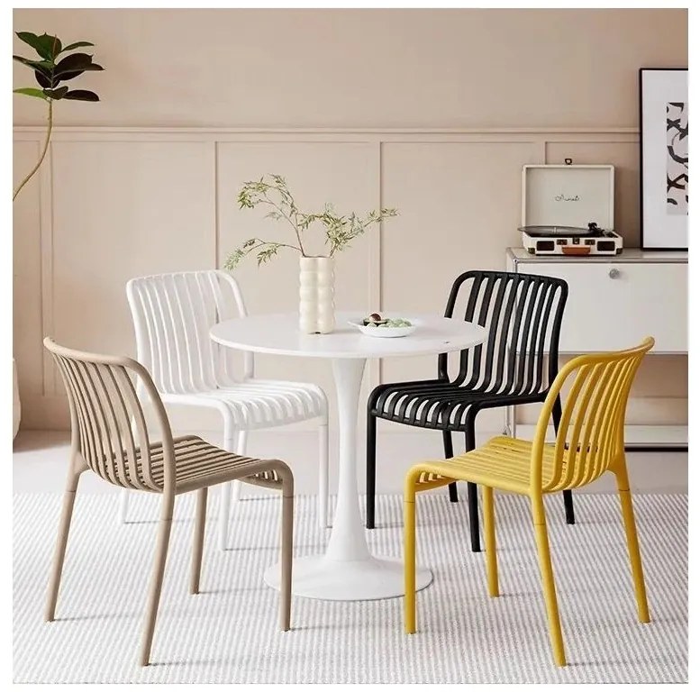 Scaun din plastic TREGO, bej