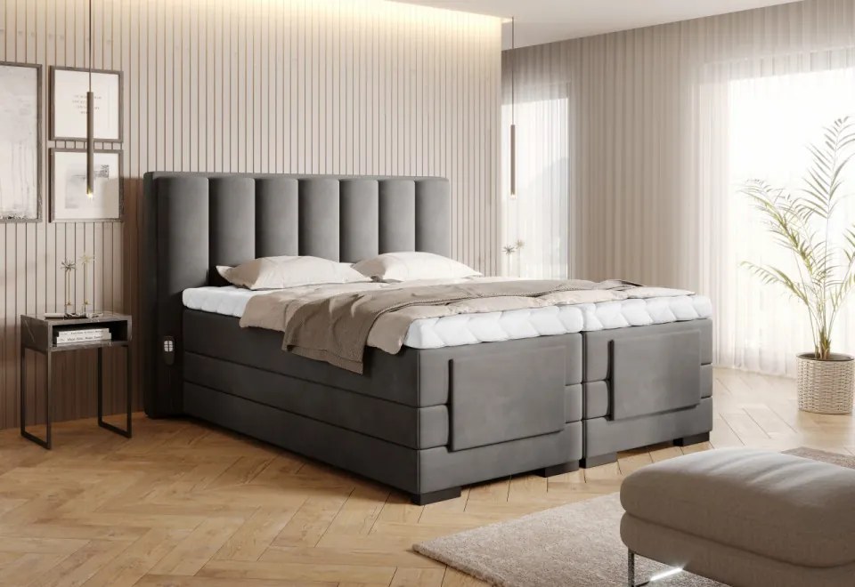 Pat electric ajustabil, 160x200 cm, Veros 161, Eltap (Culoare: Gri - Gojo 5)