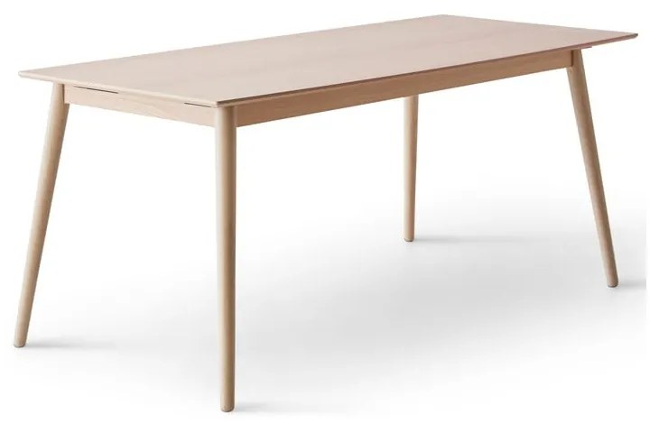 Masă de dining în culoare naturală extensibilă cu blat cu aspect de lemn de stejar 90x165 cm Meza – Hammel Furniture