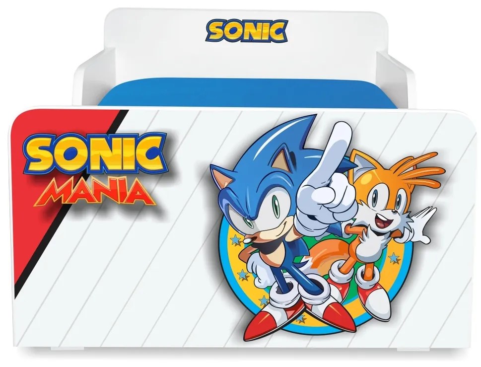 Pat copii Start Sonic 2-8 ani cu saltea inclusa