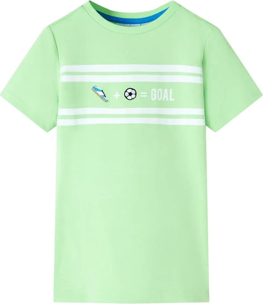 vidaXL Tricou pentru copii, verde neon, 128