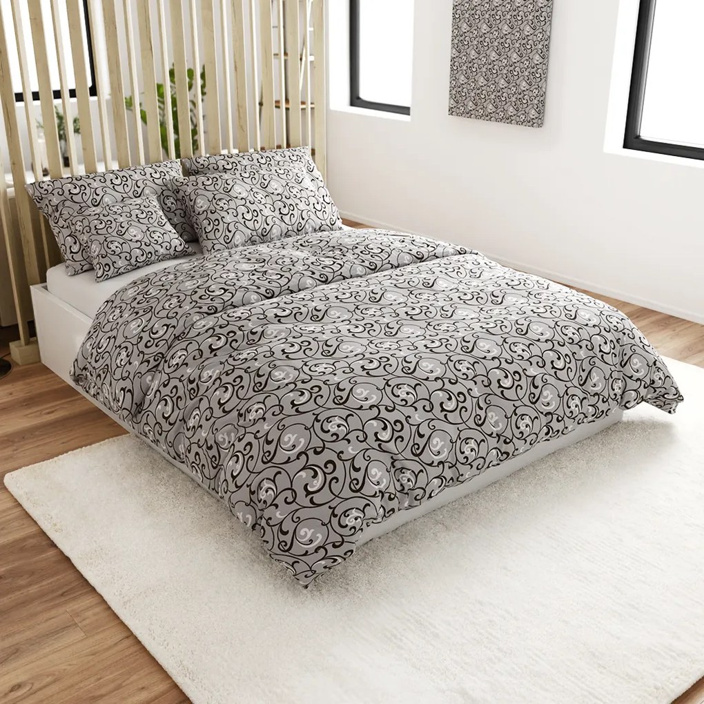 Lenjerie de pat din polibumbac ORIENT POLY gri Dimensiune lenjerie de pat: 70 x 90 cm | 140 x 220 cm