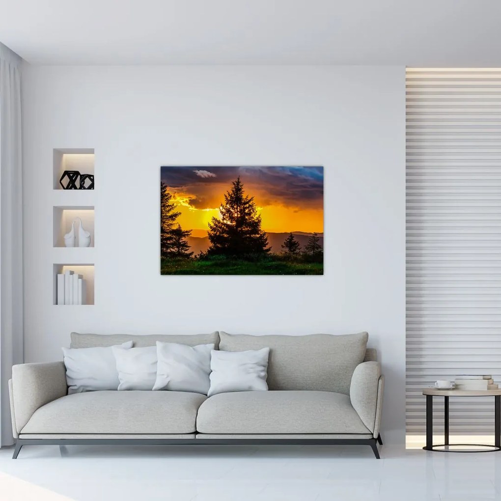 Tablou - coniferi (90x60 cm)