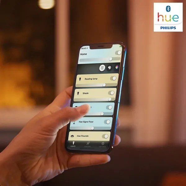 Spot LED dimabil Philips Hue PILLAR 2xGU10/4,2W/230V negru + telecomandă