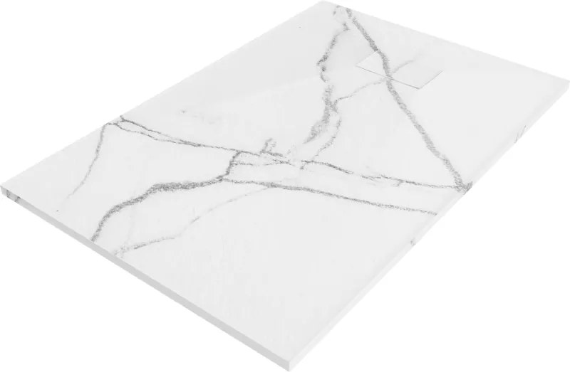 Mexen Hugo receasa dreptunghiulară SMC 100 x 80 cm, piatră albă - 42158010