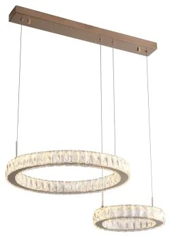 Zuma Line MD3713-2-3GT - Lustră LED suspendată pe cablu GIRONA, LED/36W/230V, roz auriu