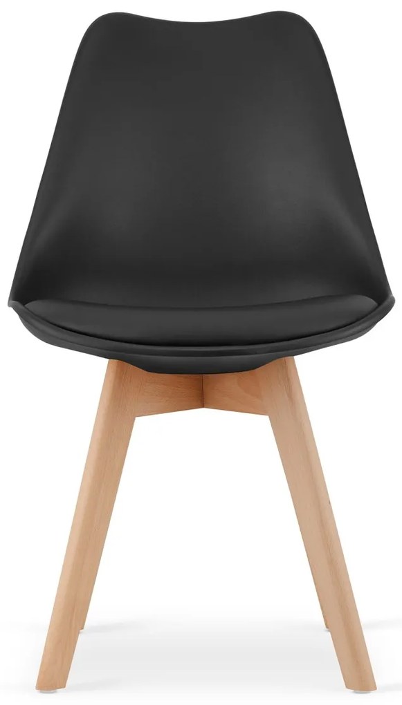 Set de masă negru 1 + 4, masa MADO ARTISAN 80x80 + scaune BALI MARK negre