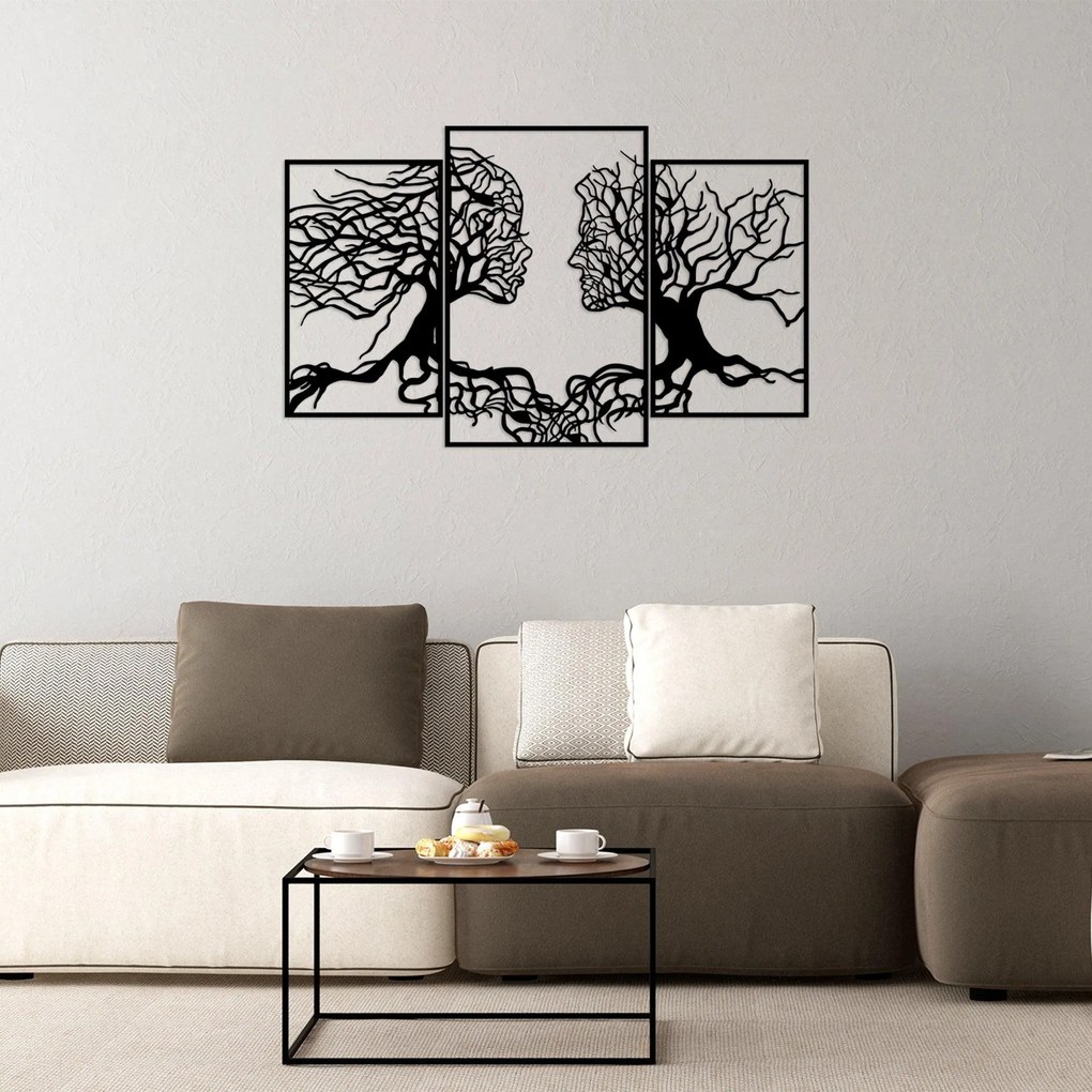 Decoratiune de perete Metal Tanelorn, Negru, 71x0.15x116 cm