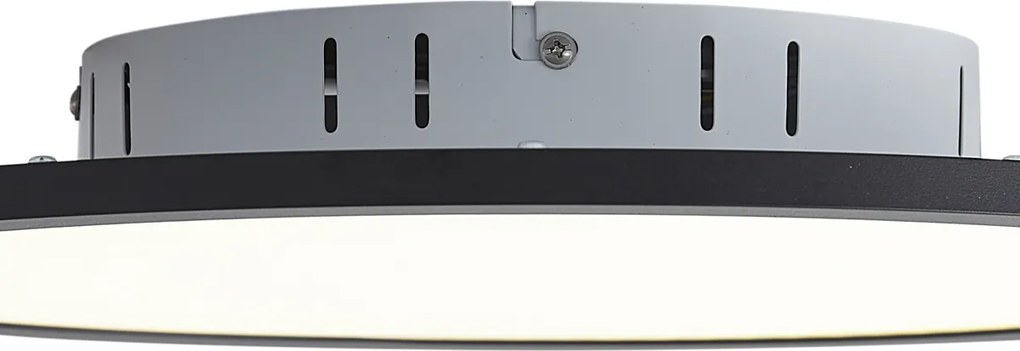 Panou LED inteligent negru 40cm incl. LED Dim to Warm cu telecomandă - Knob