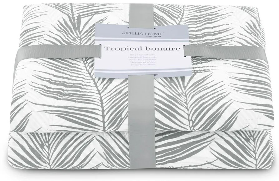Cuvertură de pat Restilo Tropical Bonaire gri, 220 x 240 cm
