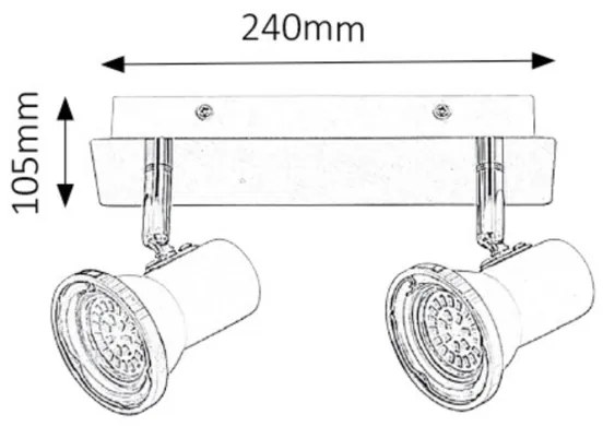 Rabalux 5498 - Spot baie STEVE 2xGU10/4,5W/230V