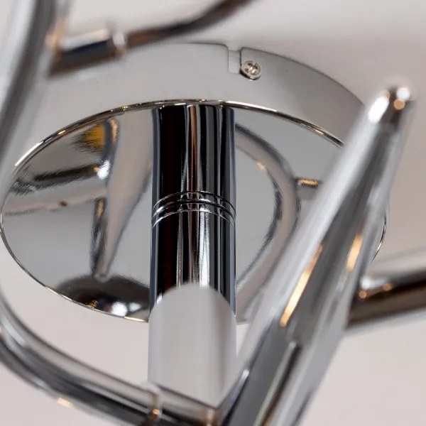 Brilagi - Lustră LED aplicată MISTEL 15xG9/3W/230V crom negru/fumuriu