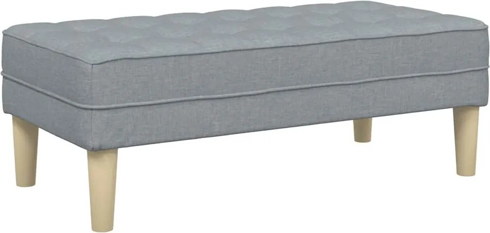 vidaXL bancă cu pernă Gri deschis 113 x 57 x 39 cm țesătură