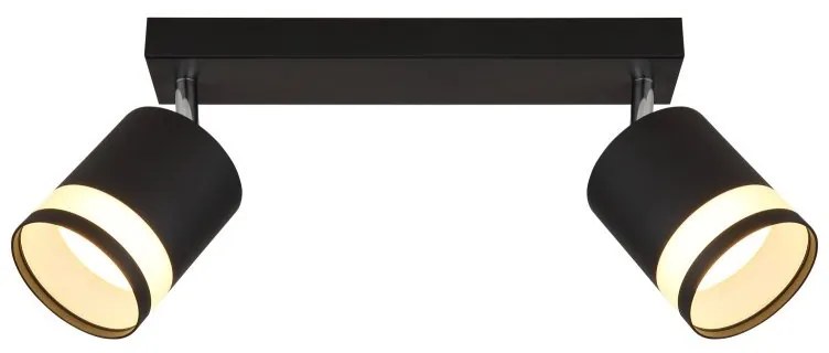 Plafoniera cu 2 Spoturi directionabile metal negru LUCERO