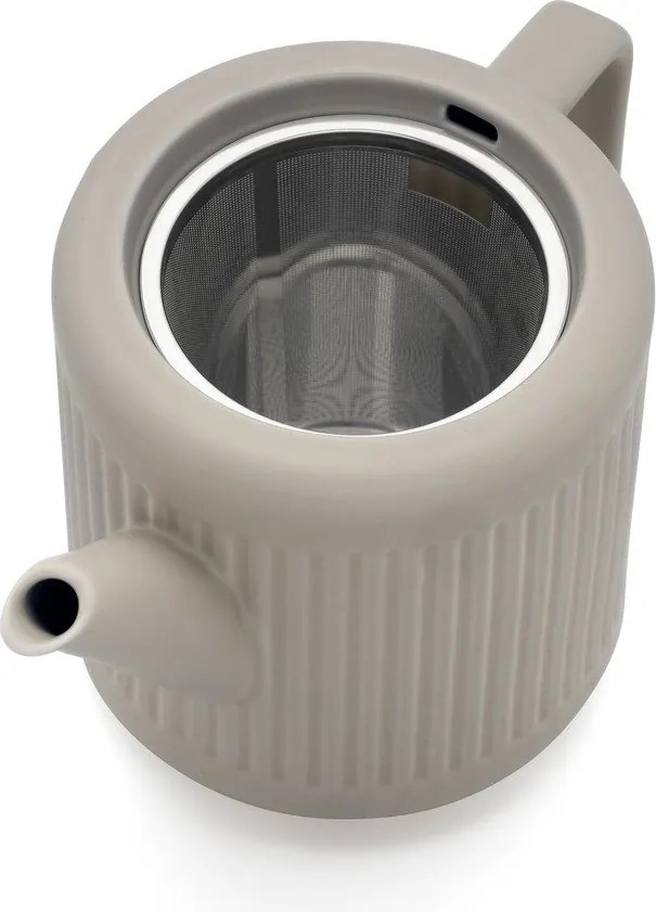Ceainic gri cu filtru din porțelan 1,2 l Skagen – Bredemeijer