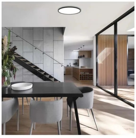 Plafonieră LED FLORI LED/18W/230V 4000K negru d. 29 cm