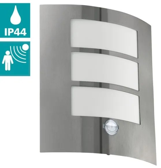 EGLO 88142 - Corp de iluminat perete exterior cu senzor CITY 1xE27/15W