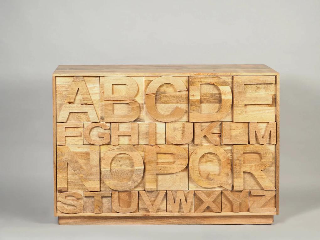 The Alphabet - dulap din lemn de mago