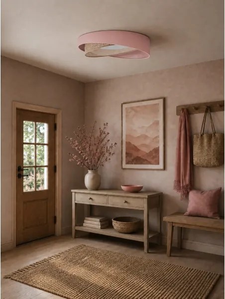 BRILAGI - LED dimabil VELVET TWIST LED/36W/230V CCT Ø 65 cm WT roz./bej. + telecomandă