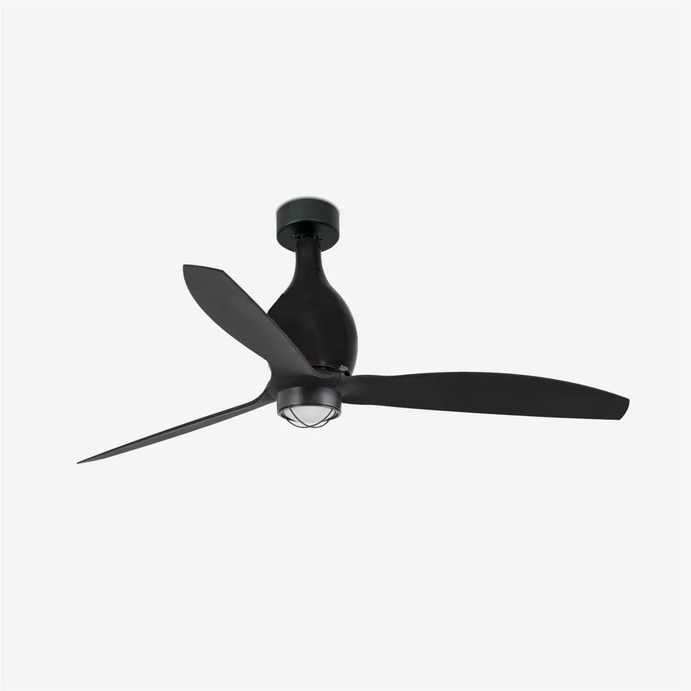 Lustra cu Ventilator si telecomanda MINI ETERFAN M LED negru mat