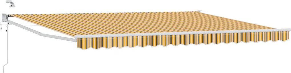 vidaXL Cort electric retractabil Galben și gri 4 × 3 m