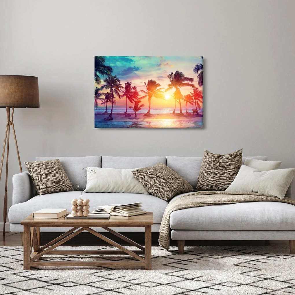 Tablou - Apus de soare tropical (90x60 cm)