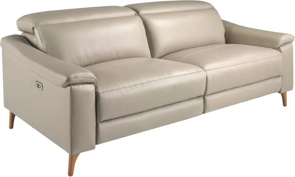 Canapea 3 locuri eleganta, design LUX cu functia relax Cowhide taupe grey