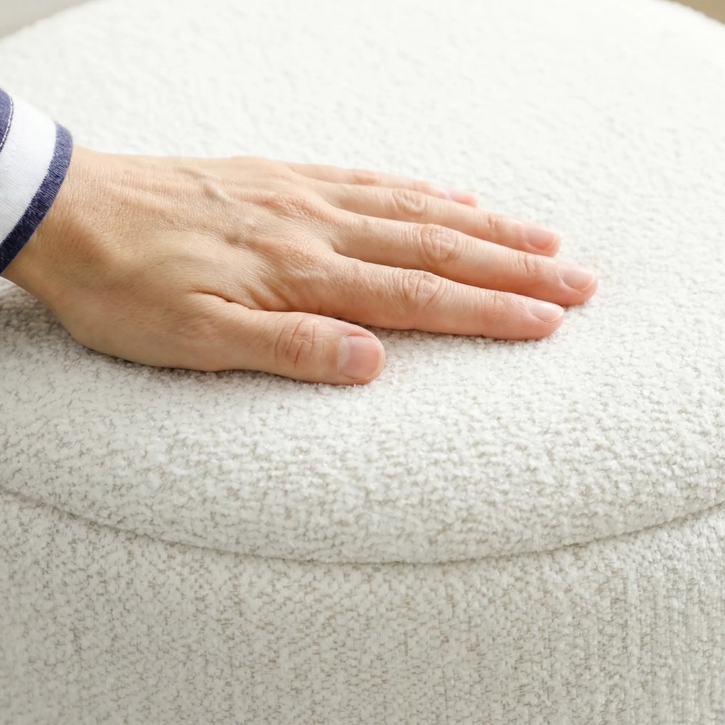 HOMCOM Set de 2 pufuri de depozitare tapițate în chenilă și PU șezut căptușit pentru hol dormitor gri și crem | Aosom Romania