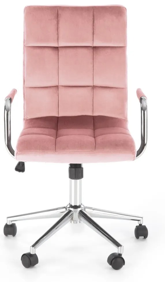 Scaun de birou Gonzo 4 Velvet Roz – H105 cm