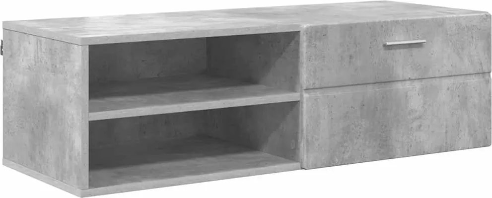 vidaXL Dulap din Lemn Gri din beton 100,5 x 39 x 30 cm Lemn compozit