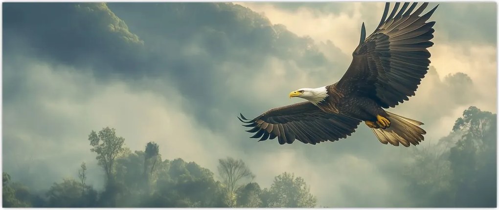 Tablou - Vultur în zbor (120x50 cm)