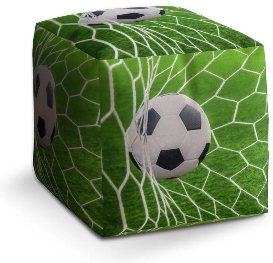 Taburet Cube minge de fotbal în poartă, verde