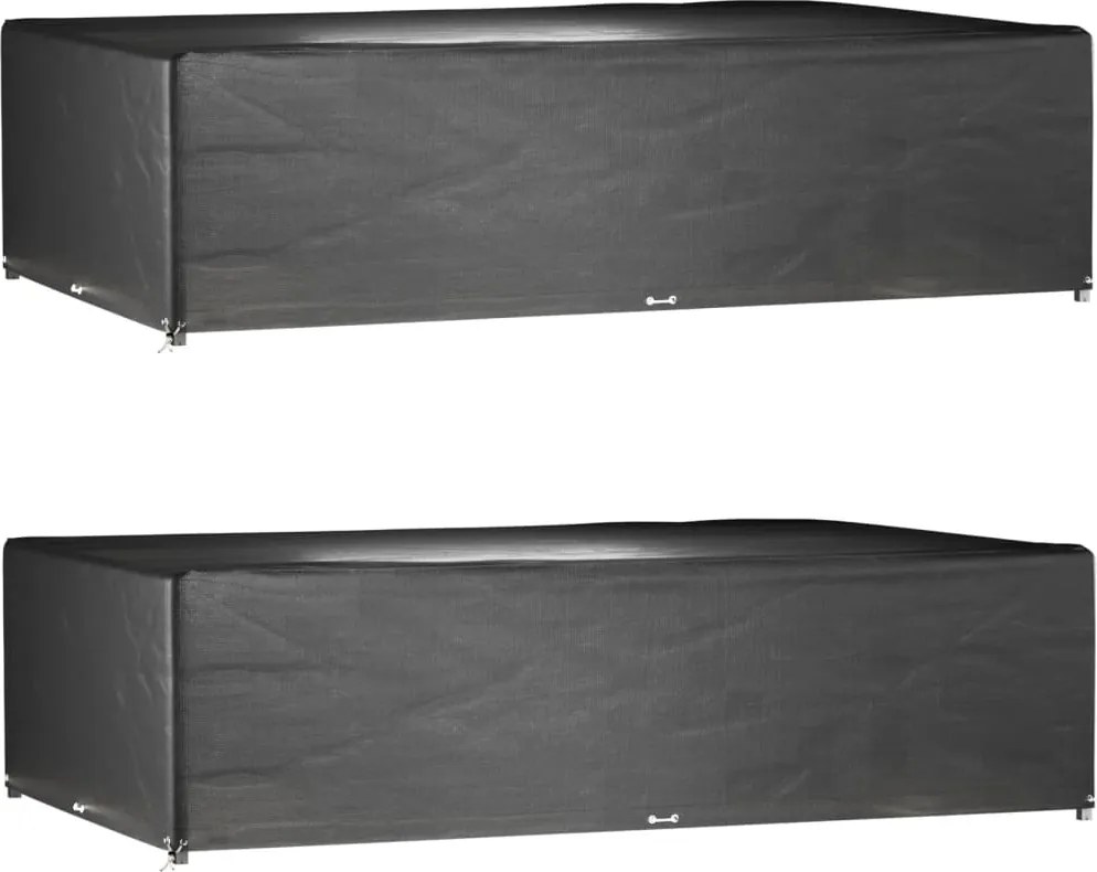 vidaXL Huse mobilier grădină, 2 buc, 16 ocheți, 325x205x90 cm, pătrat