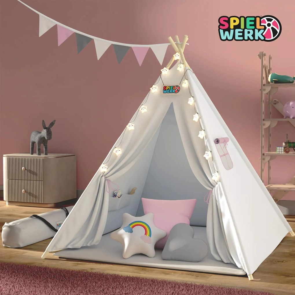 Deuba Cort copii Teepee 160x120x120cm - roz