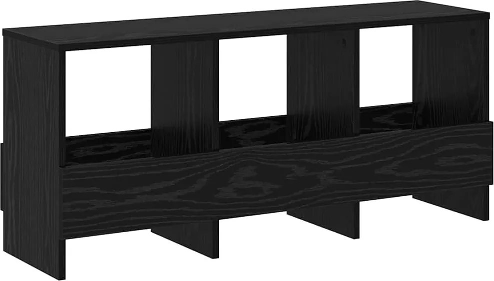 vidaXL Raft pentru reviste Stejar Negru 102 x 30 x 45 cm