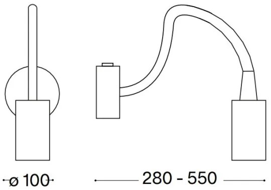 Ideal Lux - Lampă flexibilă FOCUS LED/4W/230V CRI 90 negru