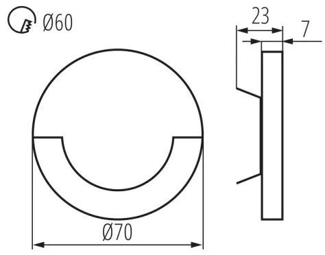 Kanlux 27558 - Aplică LED de perete pentru scări SOLA LED/0,8W/12V 4000K