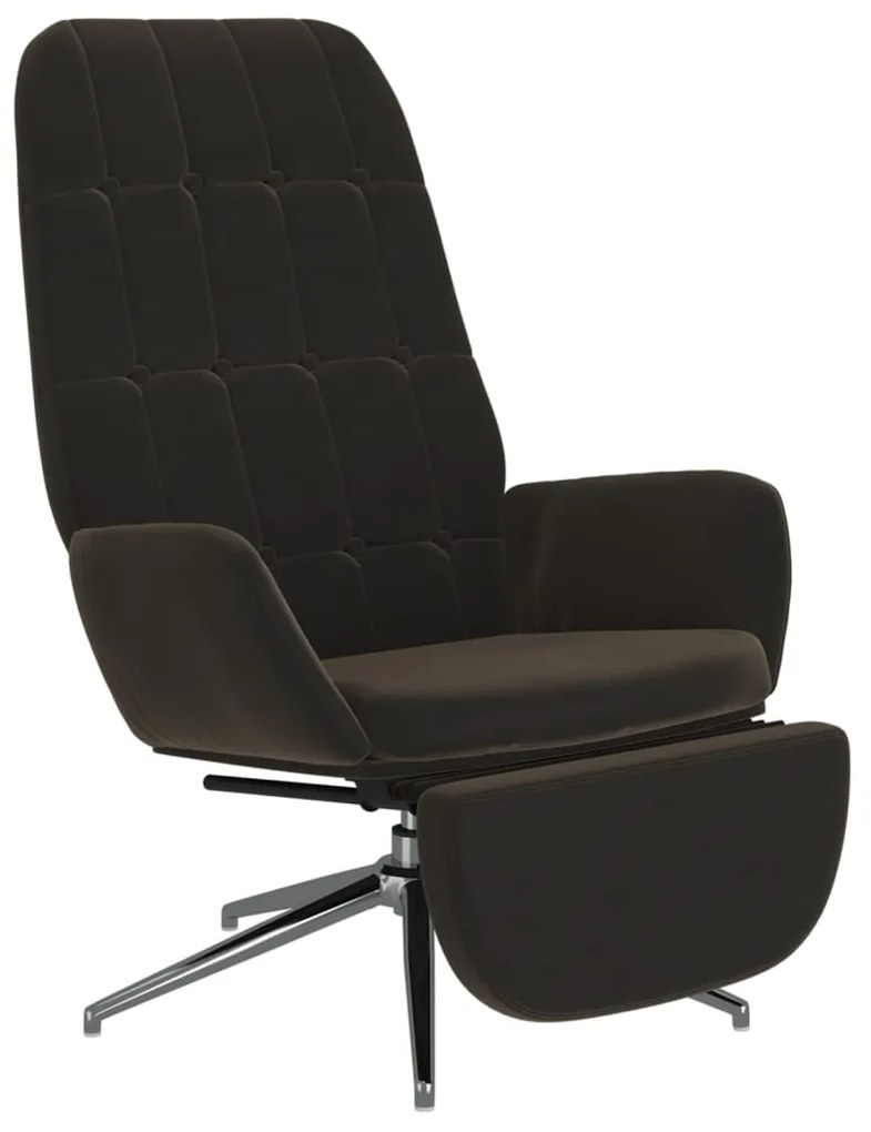 3097702 vidaXL Scaun de relaxare cu suport picioare, negru, microfibră