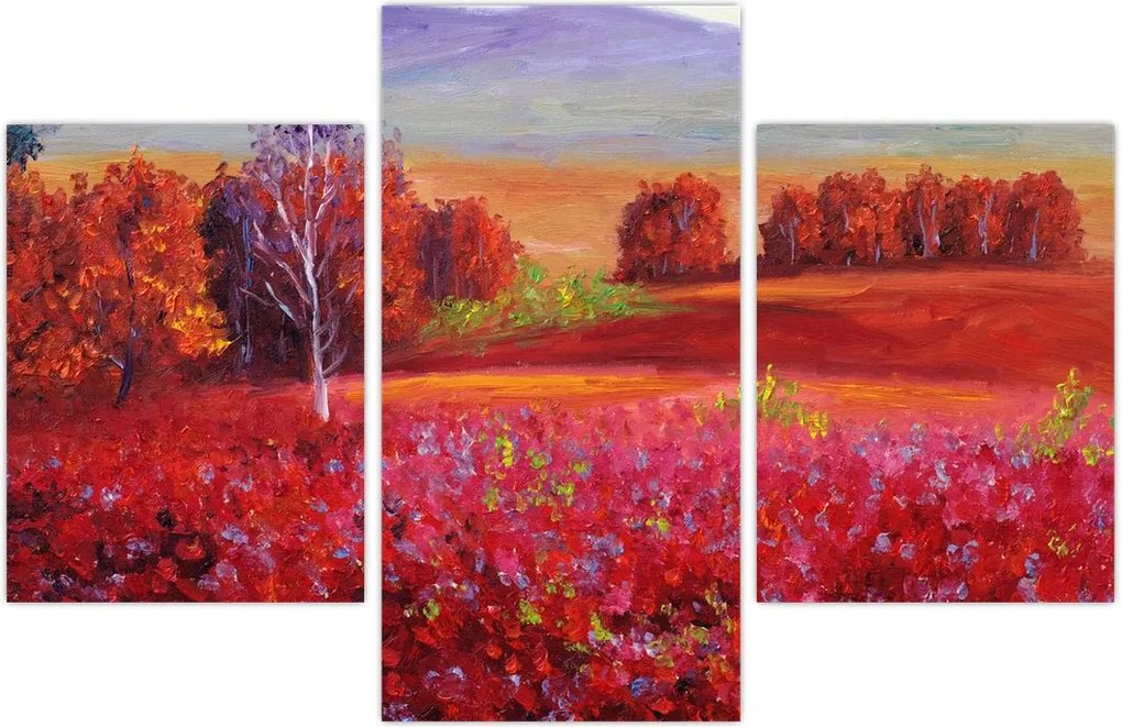 Tablou - Peisaj roșu (90x60 cm)